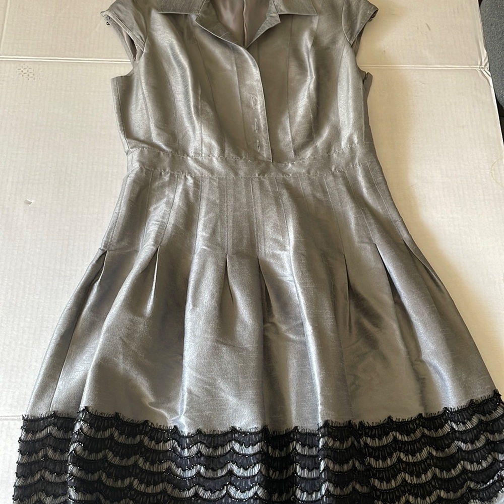 JS Boutique Poly/Nylon Shirt Dress Black Cocktail Size 12